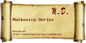 Matkovics Dorisz névjegykártya